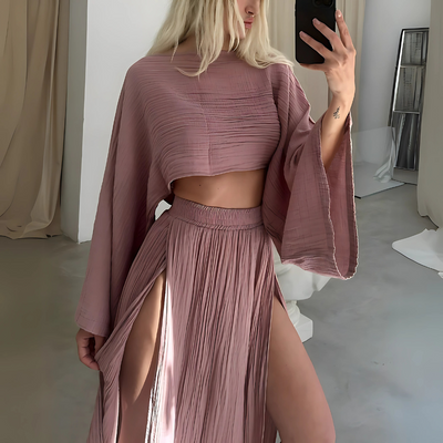 Oliwia – Szykowny komplet z lnu